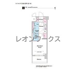 COMFORIA江坂広芝町 1Kの間取図画像