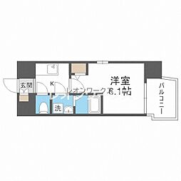 エスリードレジデンス大阪桜ノ宮 1Kの間取図画像
