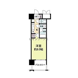 PARKFLATSESAKA 1Kの間取図画像