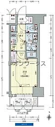 プレサンス梅田2 1Kの間取図画像