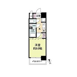 ディームス江坂 1Kの間取図画像
