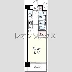 アルモニー都島内代 1Kの間取図画像