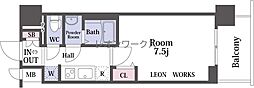 プレサンス大正フレンジ 1Kの間取図画像