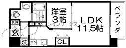 ロッカベラアパートメント 1LDKの間取図画像