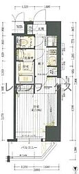 アクアプレイス東天満2 1Kの間取図画像
