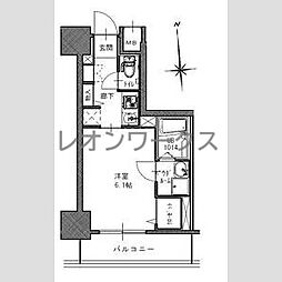 S-RESIDENCE南堀江 1Kの間取図画像