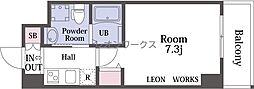 エグゼ新大阪南 1Kの間取図画像