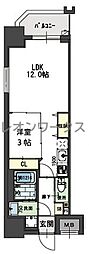 ラ・フォルム本町ウエスト 1LDKの間取図画像