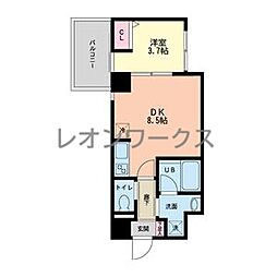 ライブガーデン新大阪 1DKの間取図画像
