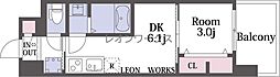 DimoraNamba 1DKの間取図画像
