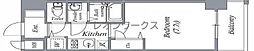 プランドール北浜 1Kの間取図画像