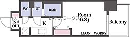フォーリアライズ大正ノーブル 1Kの間取図画像