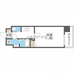 ALZA立売堀 1Kの間取図画像