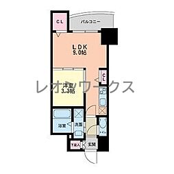 SERENiTE本町グランデ 1LDKの間取図画像