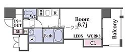 ファーストフィオーレ本町イースト 1Kの間取図画像