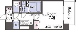 セイワパレス玉造駅前 1Kの間取図画像