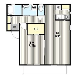 ガーデンハイムB 1LDKの間取図画像