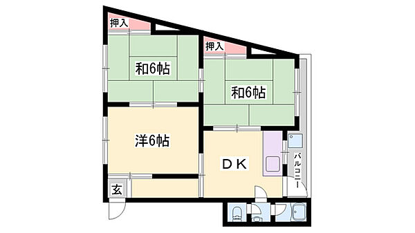 ANGELO白国 ｜兵庫県姫路市白国2丁目(賃貸マンション3DK・3階・45.70㎡)の写真 その2