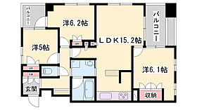 エスコート姫路ザ・レジデンス  ｜ 兵庫県姫路市綿町（賃貸マンション3LDK・2階・73.49㎡） その2