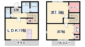 ツインクル  ｜ 兵庫県姫路市白浜町（賃貸アパート2LDK・1階・71.83㎡） その2