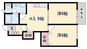 アメニティカスガ3  ｜ 兵庫県西脇市高田井町（賃貸アパート2K・1階・42.77㎡） その2