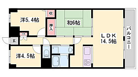 手柄アートスカイハイツ  ｜ 兵庫県姫路市手柄（賃貸マンション3LDK・5階・66.00㎡） その2