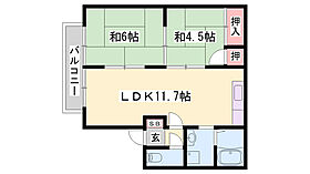 アイネスA棟  ｜ 兵庫県たつの市神岡町大住寺（賃貸アパート2LDK・2階・48.48㎡） その2