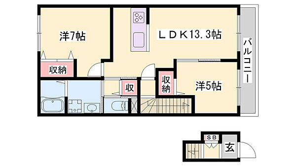 AI・Land ｜兵庫県西脇市和田町(賃貸アパート2LDK・2階・57.31㎡)の写真 その1