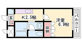 メゾンクローバー  ｜ 兵庫県姫路市亀山（賃貸アパート1K・1階・24.84㎡） その2