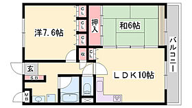 コーポ東延末  ｜ 兵庫県姫路市東延末2丁目（賃貸マンション2LDK・4階・56.70㎡） その2