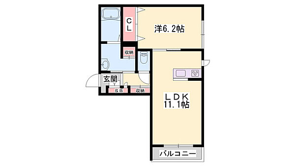 ステラ　レジデンス ｜兵庫県加東市喜田(賃貸アパート1LDK・2階・45.45㎡)の写真 その2