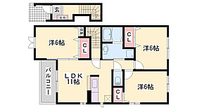 Ｙｅｔｅｒｎｏ　Ｃ  ｜ 兵庫県赤穂市六百目町（賃貸アパート3LDK・2階・67.91㎡） その2