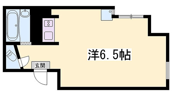 アウトリバーマンション ｜兵庫県姫路市亀井町(賃貸マンション1R・5階・17.00㎡)の写真 その2