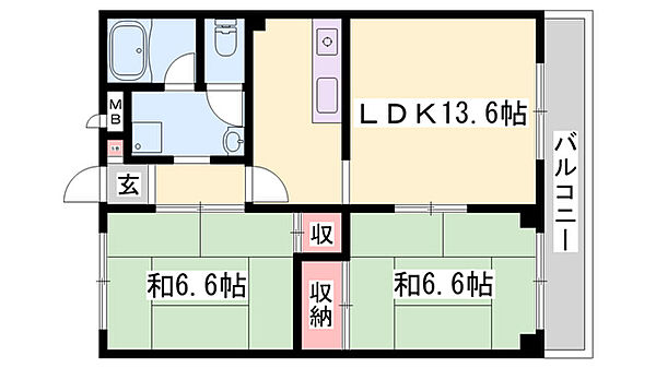 グランドールT・A ｜兵庫県加東市社(賃貸マンション2LDK・1階・56.85㎡)の写真 その2