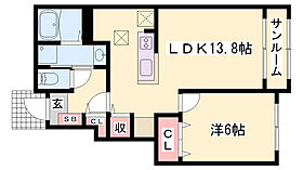 スピカII  ｜ 兵庫県姫路市土山4丁目（賃貸アパート1LDK・1階・45.89㎡） その2