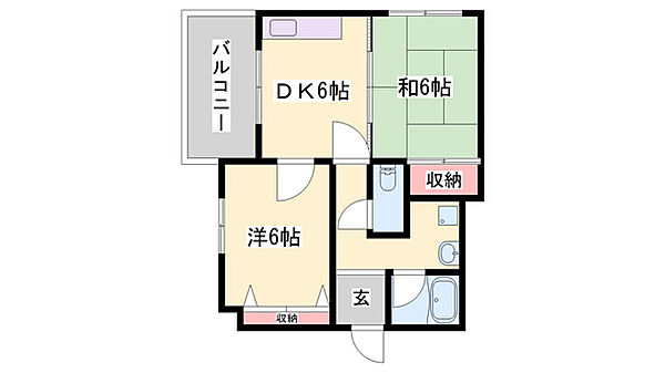 メゾン東雲 ｜兵庫県姫路市東雲町4丁目(賃貸マンション2DK・3階・44.55㎡)の写真 その2