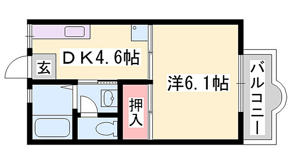 セフィラ北平野 ｜兵庫県姫路市北平野5丁目(賃貸アパート1DK・2階・24.30㎡)の写真 その2