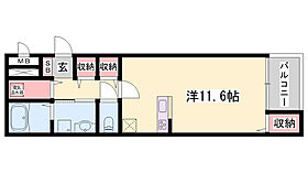 ワイズオブリガード  ｜ 兵庫県姫路市飾磨区山崎（賃貸マンション1R・5階・34.02㎡） その2