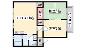 ポナールUSUKI  ｜ 兵庫県姫路市網干区宮内（賃貸アパート2LDK・2階・52.84㎡） その2