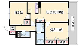 シャーメゾン仁豊野II  ｜ 兵庫県姫路市仁豊野1丁目（賃貸アパート2LDK・1階・57.87㎡） その2