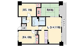 ライオンズマンション姫路野里  ｜ 兵庫県姫路市野里（賃貸マンション3LDK・2階・63.72㎡） その2