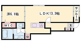 メゾングレーヌ勝原A  ｜ 兵庫県姫路市勝原区山戸（賃貸アパート1LDK・1階・50.10㎡） その2