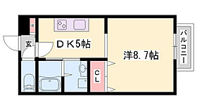 パセオ新在家  ｜ 兵庫県姫路市新在家中の町（賃貸アパート1DK・1階・33.12㎡） その2