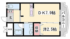 コスモコート  ｜ 兵庫県姫路市三左衛門堀東の町（賃貸マンション1DK・2階・33.19㎡） その2