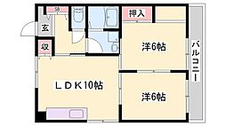 サンヴェール21マンション 2LDKの間取図画像