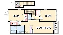 ヒルサイド緑ヶ丘B 2階