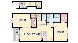 ファミールハイム 2LDKの間取図画像