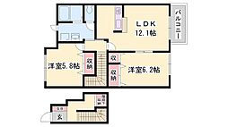 アンソレイエI・K 2階