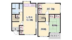 メゾネット松東 2階/-