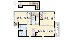 シャーメゾンヒメコウライグリーン 2階